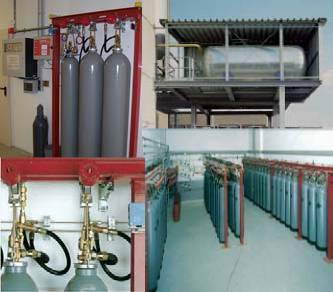 Aufbau einer CO2 Löschanlage im Keller eines Gebäudekomplexes